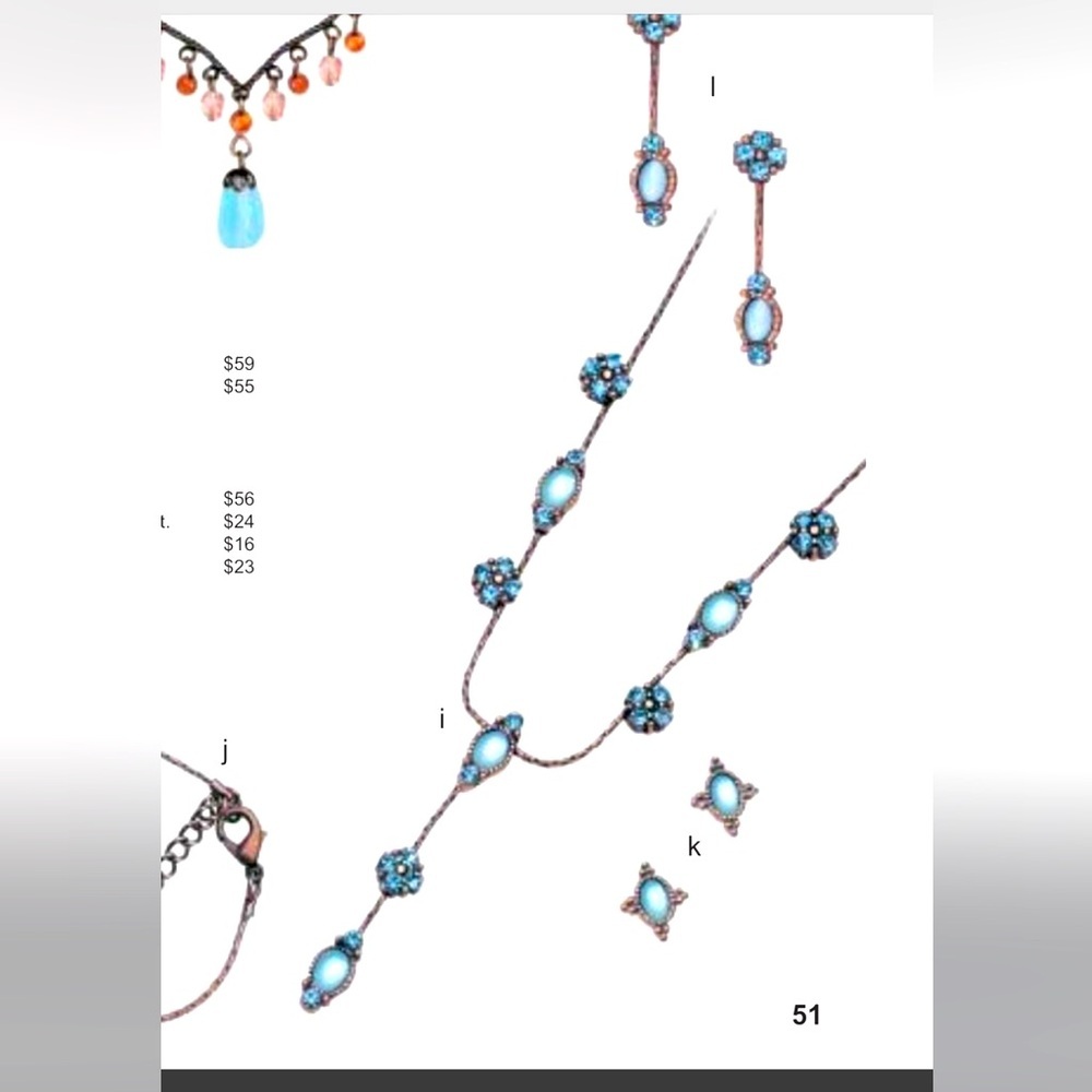 Park Lane Elegant Swarovski Aqua Blue  Jewelry Set
